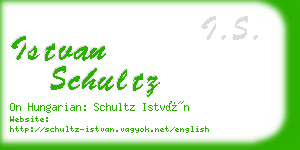 istvan schultz business card